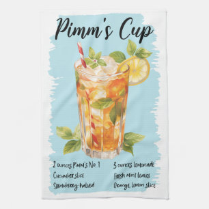 Pimm's Cup Cocktail Rezept Geschirrtuch