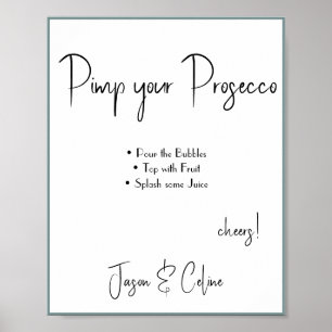 Pimp dein Prosecco-Hochzeitszeichen Poster