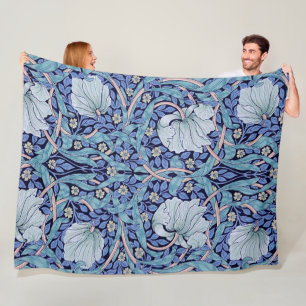 Pimpernel Blau, William Morris Fleecedecke