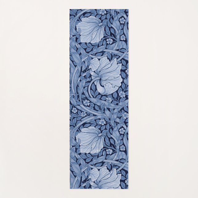 Pimpernel Blue Monotone, William Morris Yogamatte (Vorderseite)