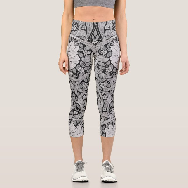 Pimpernel Gray Monotone, William Morris Capri Leggings (Vorderseite)