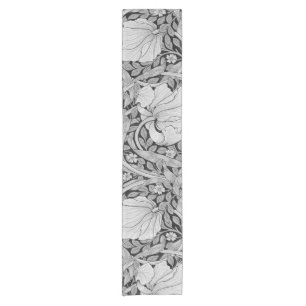 Pimpernel Gray Monotone, William Morris Kurzer Tischläufer
