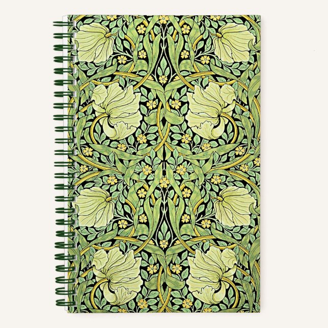 Pimpernel (grün) von William Morris, Notizbuch (Vorderseite)