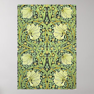 Pimpernel (grün) von William Morris, Poster