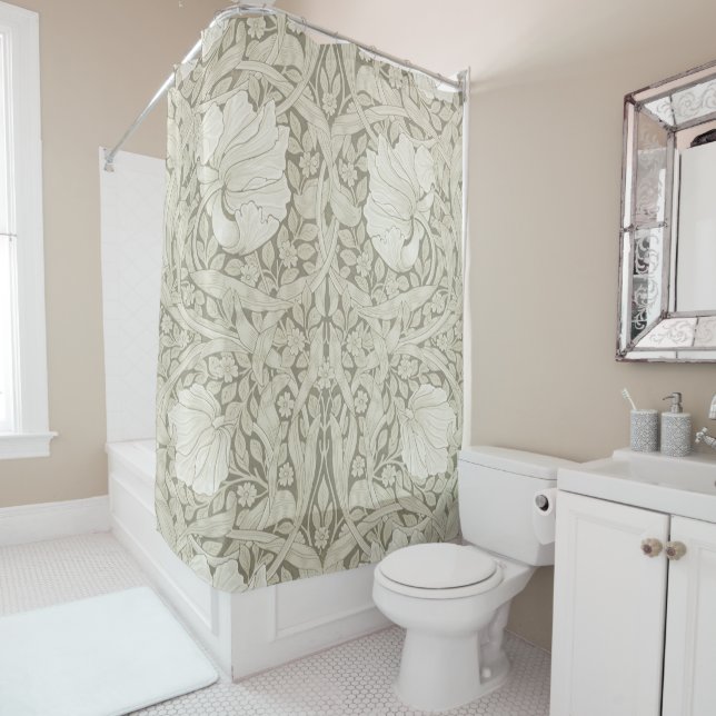 Pimpernel Ivory, William Morris Duschvorhang (Beispiel)
