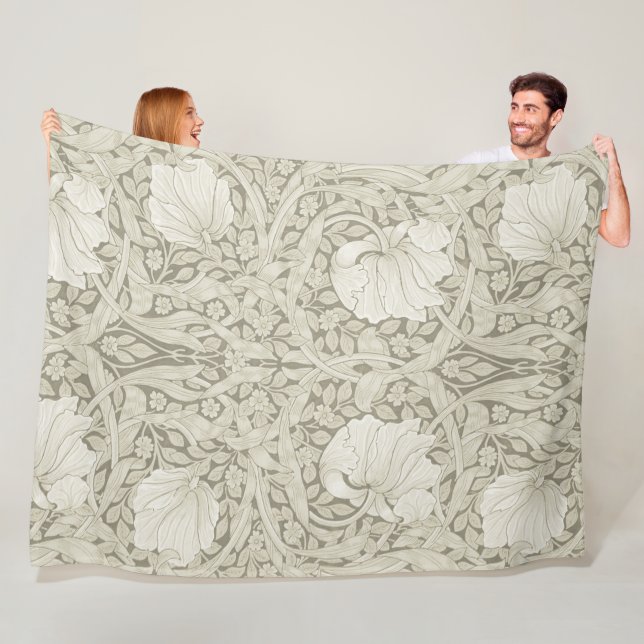 Pimpernel Ivory, William Morris Fleecedecke (Beispiel)