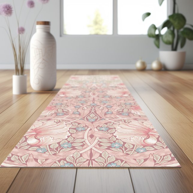 Pimpernel Lavender & Dusty Pink William Morris Yogamatte (Von Creator hochgeladen)