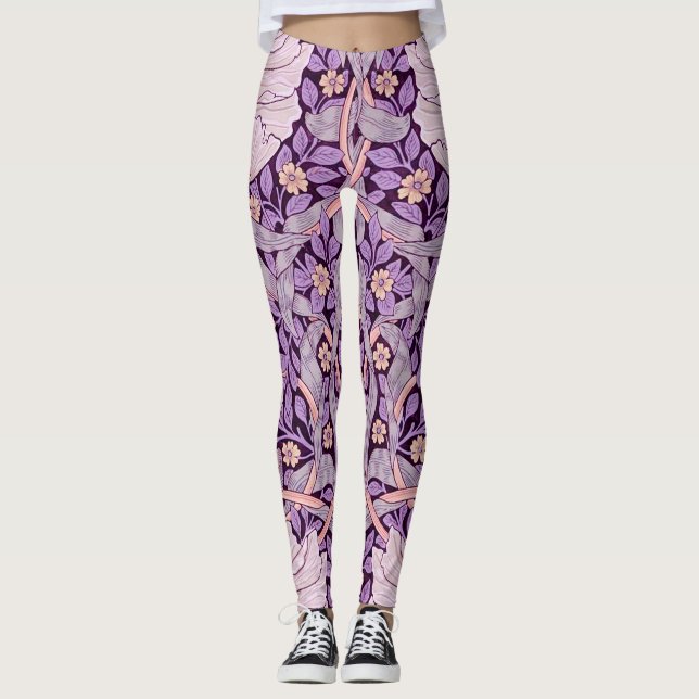 Pimpernel Lila, William Morris Leggings (Vorderseite)