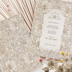 Pimpernel Mute White Cream William Morris Einladung