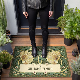 Pimpernel Pattern Green Gold William Morris Fußmatte