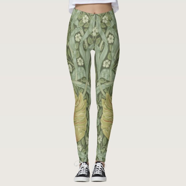 Pimpernel Pattern (von William Morris) Leggings (Vorderseite)