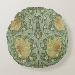 Pimpernel Pattern (von William Morris) Rundes Kissen