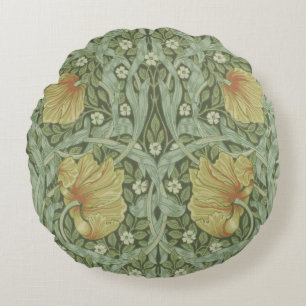 Pimpernel Pattern (von William Morris) Rundes Kissen