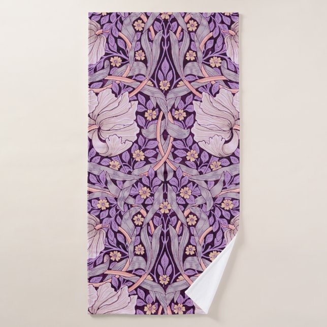 Pimpernel Purple, William Morris (Serviette de bain)