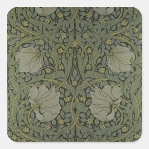 "Pimpernel" Tapetenentwurf, 1876 Quadratischer Aufkleber