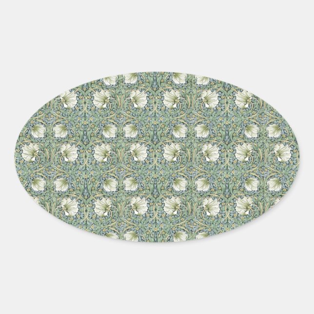 Pimpernel von William Morris Ovaler Aufkleber (Vorderseite)