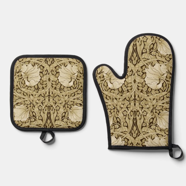 Pimpernel, William Morris Ofenhandschuh & Topflappen-Set (Vorderseite)