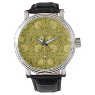 Pimpernel William Morris Pattern - Vintages Blumen Armbanduhr