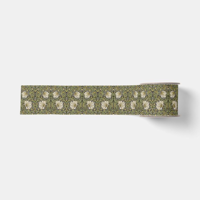 Pimpernel William Morris - SAGE Olive Grosgrain Ri Ripsband (Vorderseite)