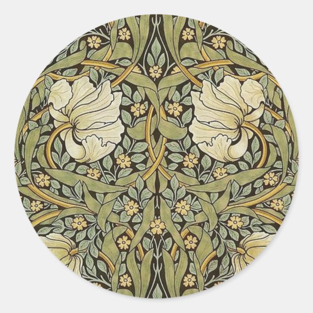 Pimpernell William Morris Runder Aufkleber (Vorderseite)