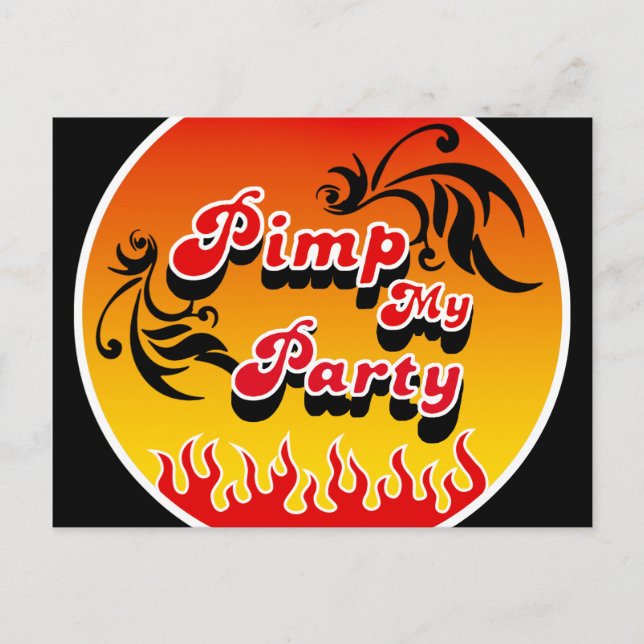 PimpMyParty Einladungspostkarte (Vorderseite)