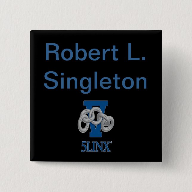 Pin de badge nominatif de Robert L. Singleton (Devant)