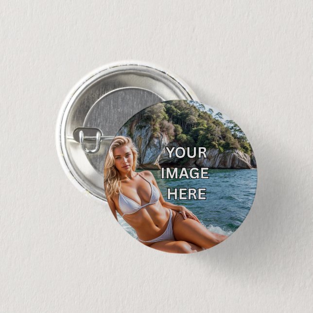 PIN IT! 📌 Benutzerdefinierte Knöpfe – Bild oder T Button (Vorne & Hinten)