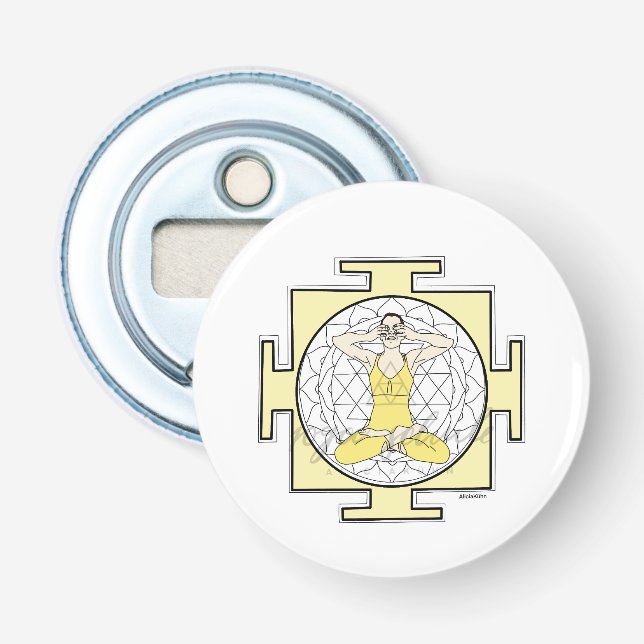 Pin mit spirituellem Design  Flaschenöffner (Vorderseite)