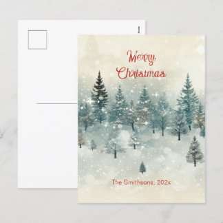 Pin neigeux Vintage Noël Carte postale