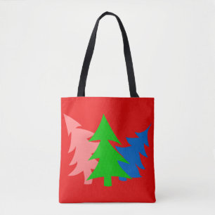 Pin rose bleu vert Sac fourre-tout rouge