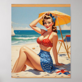 PIN UP AM STRAND POSTER