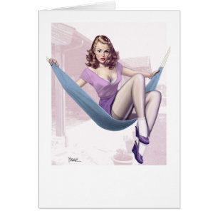 Pin-up Girl avec carte d'Arrière - plan urbain