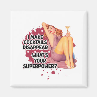Pin-up Girl Drinking Retro Housewife Humor Magnet