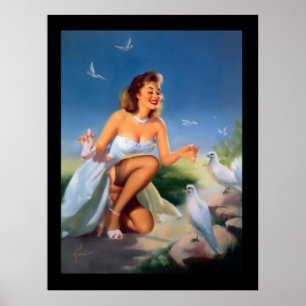 Pin-Up Mädchen Vintage Poster