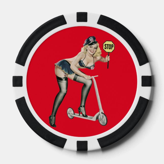 Pin-up Pokerchips (Vorderseite)