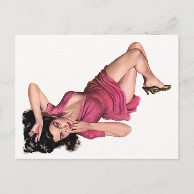 Pin-up Postkarte (Vorderseite)