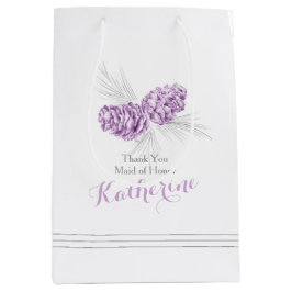 Pin violet cône dessin mariage cadeau sac