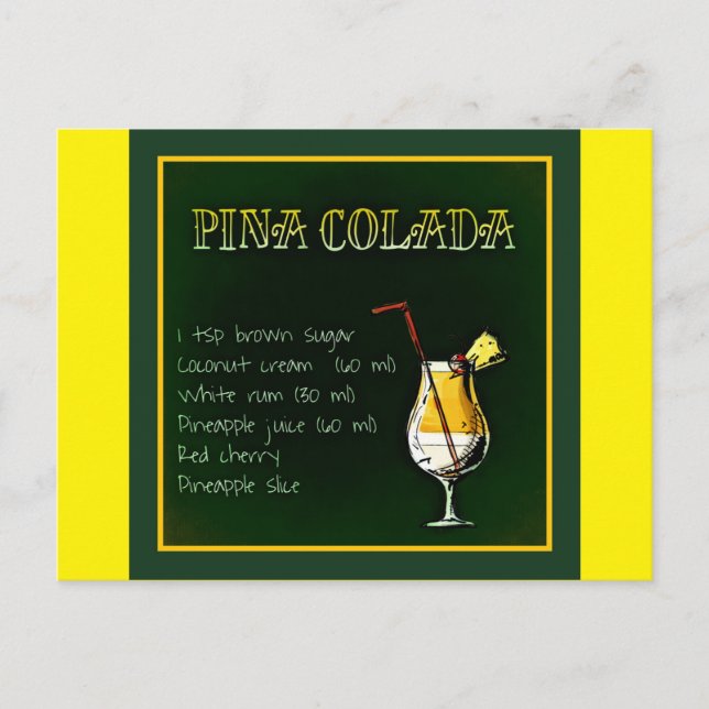 pina-colada-854511 PINA COLADA REZEPT ALCOHOLIC Postkarte (Vorderseite)