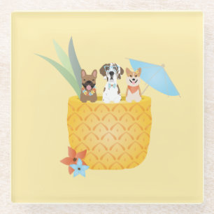 Pina Colada Ananas Hunde Glasuntersetzer