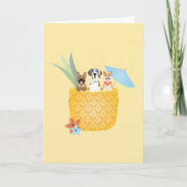 Pina Colada Ananas Hunde Karte