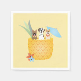 Pina Colada Ananas Hunde Serviette