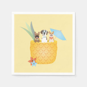 Pina Colada Ananas Hunde Serviette