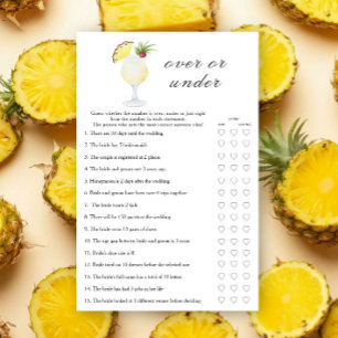 Pina Colada Brautparty - Über oder unter Spiel