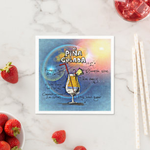 Pina Colada Cocktail (#5 von 12 Sets zur Zubereitu Serviette