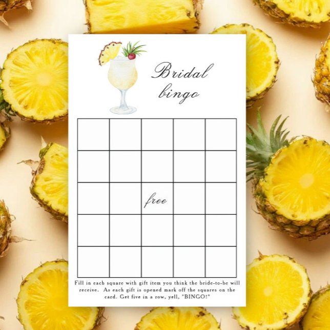 Pina Colada Cocktail - Bridal shower bingo game (Von Creator hochgeladen)
