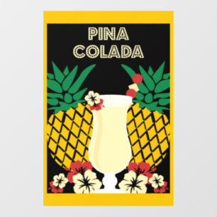 Piña Colada Cocktail Drink Fensteraufkleber