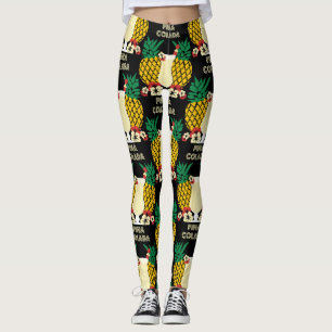 Piña Colada Cocktail Drink Leggings