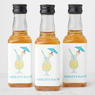 Piña Colada Cocktail Hochzeitsgeschenk Junggeselli Alkoholflaschenetikett