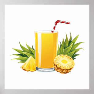 Pina Colada Cocktail Poster