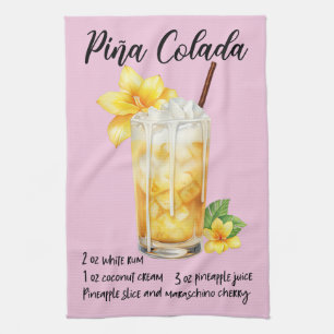 Pina Colada Cocktail Rezept Geschirrtuch